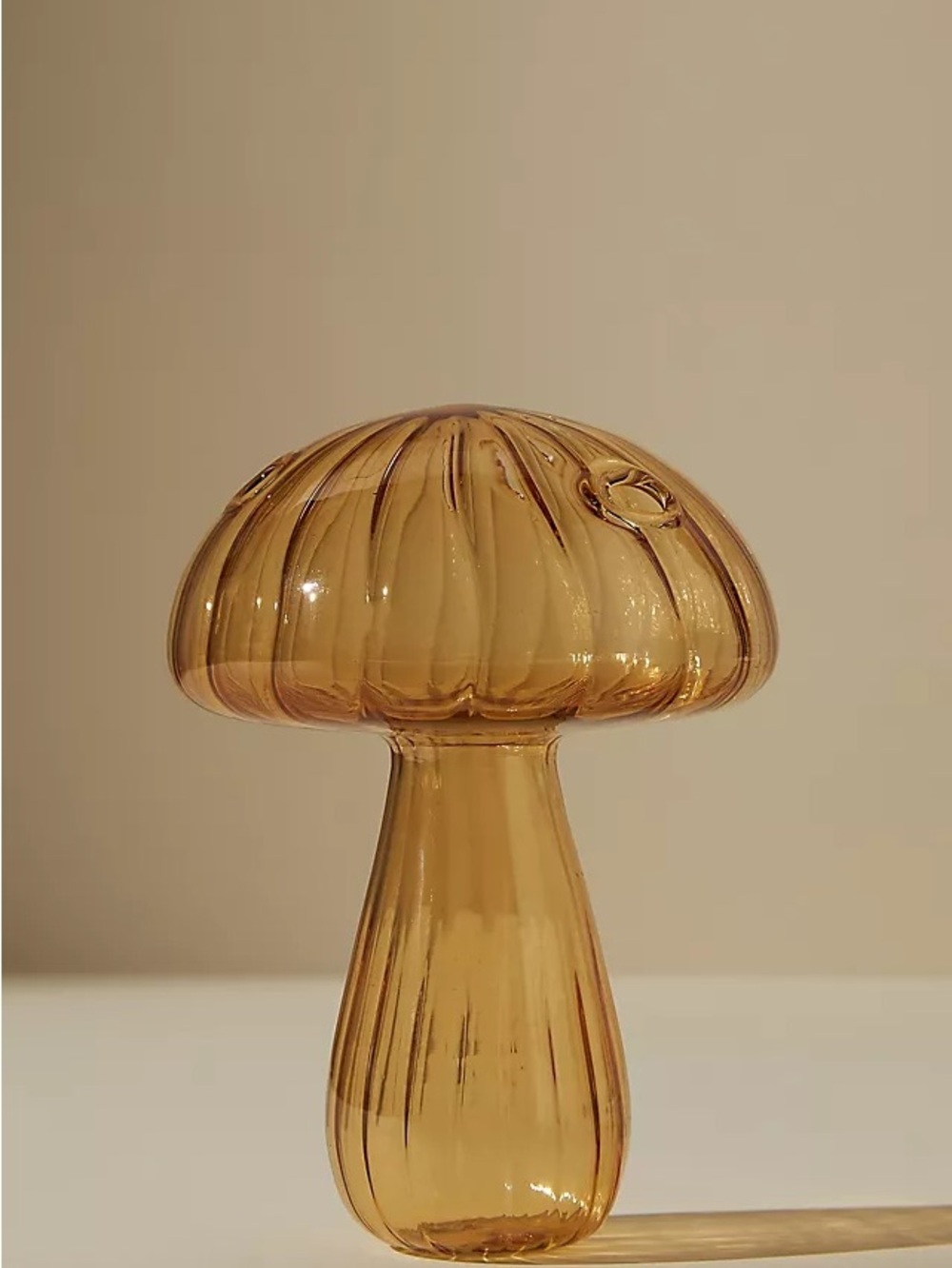Yellow Mushroom Glass Vase
